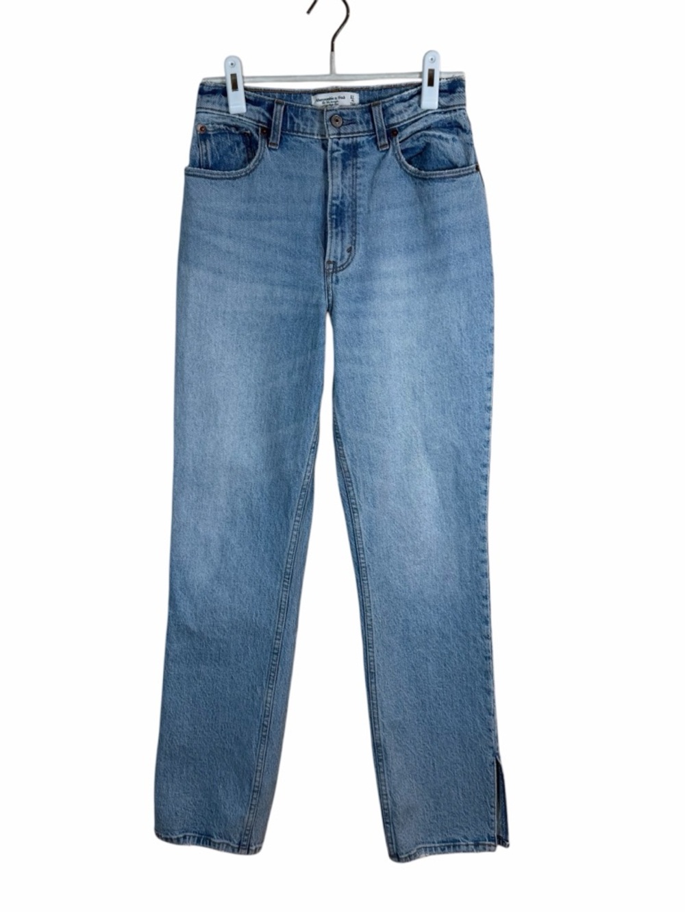 The 90s Straight Ultra High Rise Jeans Curve Love Fit Light Wash Size 27 /4R
